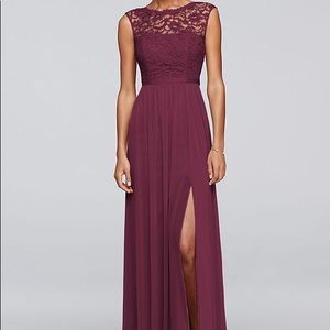 Bridesmaid Dress- Davids Bridal, Size 8 Wine Color